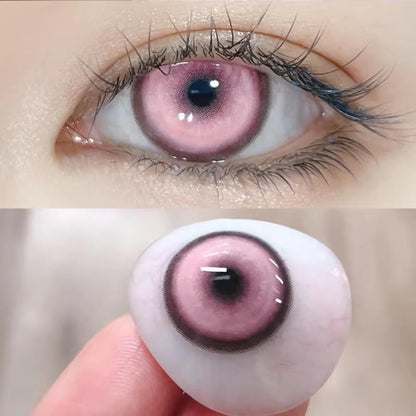 JeweLens Cosplay Color Contact Lenses Halloween Anime Softlens Koi White Silver Pupil