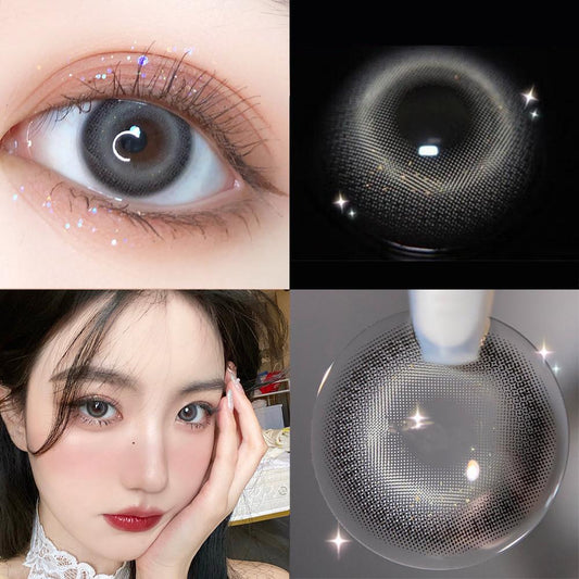1pair Breeze Gray Brown Colored Contact Lenses 14mm Softlens