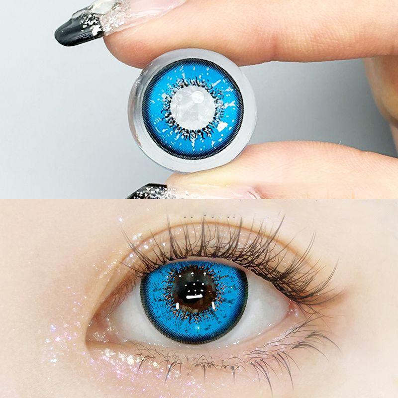 JeweLens 1pair Satoru Gojo Cosplay Blue Color Contact Lenses Jujutsu Kaisen Anime Softlens 14.5mm