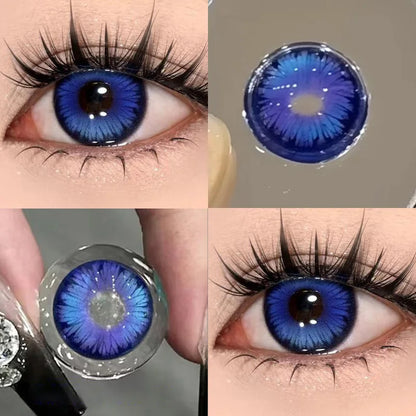 JeweLens Navy Blue Cosplay Color Contact Lenses Emerald Green Soft Lens New Arrive Eye Makeup High Quality