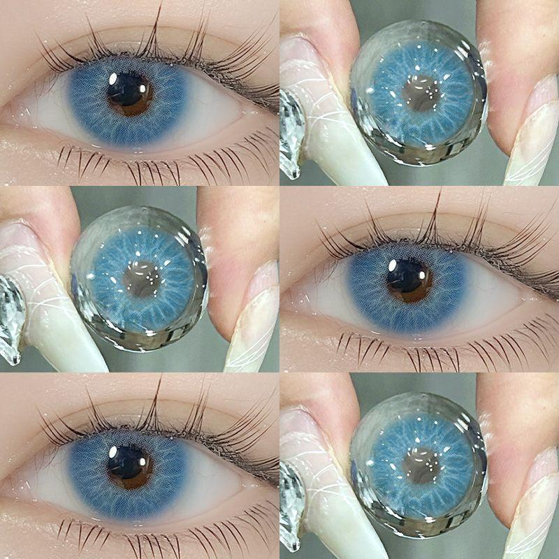 1 par de lentes de contato coloridas pupila de gato 14,2 mm 12 meses 