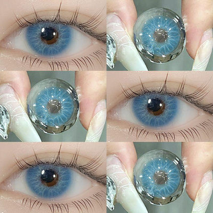 1 par de lentes de contato coloridas pupila de gato 14,2 mm 12 meses 