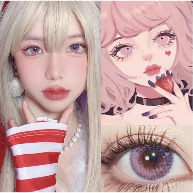 JeweLens 2 peças/1 par Cosplay Lentes de contato coloridas Eyemakeup Colorido Anime Bling Pupil 