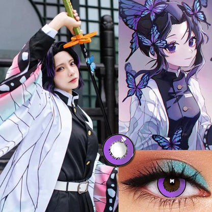 JeweLens Graded 2pcs/1par Cosplay Lentes de contato coloridas Demonslayer Anime Pupil