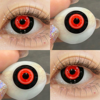 JeweLens 1pair Anime Yellow Star Cosplay Color Contact Lenses Halloween Contacts