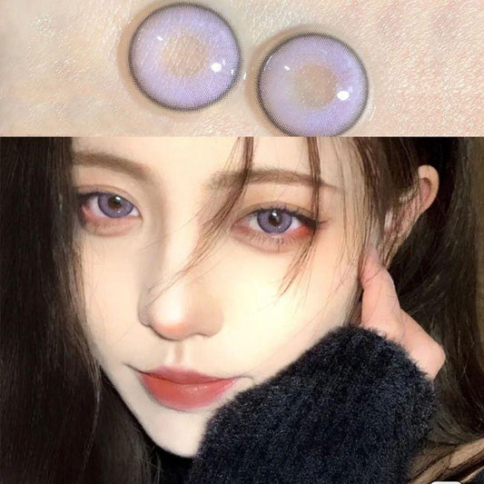 2pcs/1pair Nini Violet Purple Color Contact Lenses Coloured Cosmetic Softlens 14mm