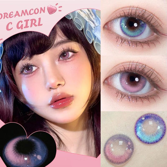 JeweLens 2 peças/1 par Cosplay Lentes de contato coloridas Eyemakeup Colorido Anime Bling Pupil 