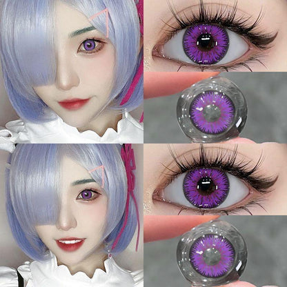 [COD] 1 par de lentes de contacto de colores para Halloween, cosplay, 14,4 mm