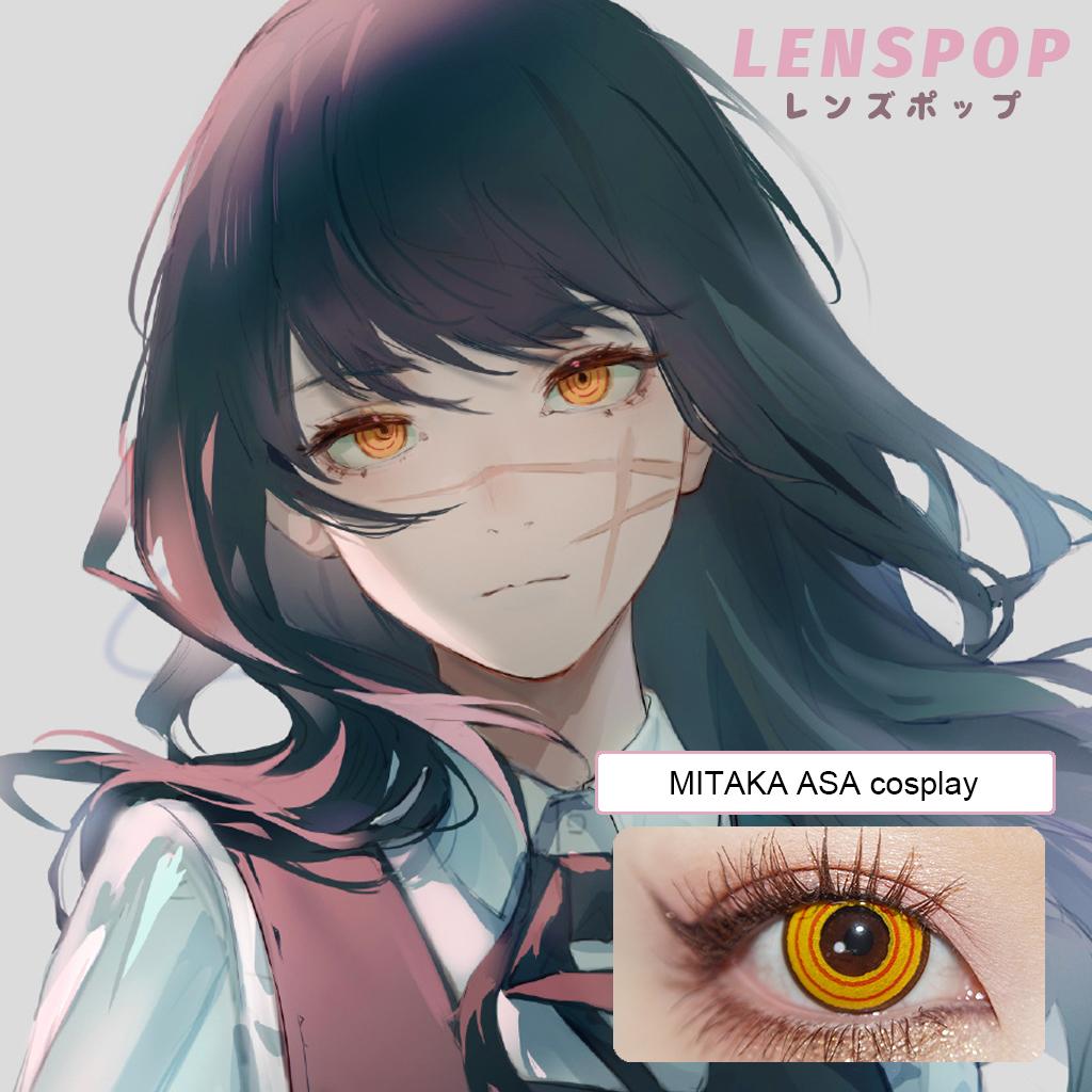 JeweLens 1pair Colored Contact Lenses Coloured Anime Pupil Chainsaw Man Makima Cosplay