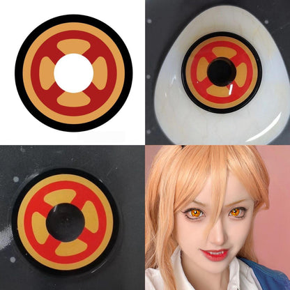 JeweLens 1pair Colored Contact Lenses Coloured Anime Pupil Chainsaw Man Makima Cosplay