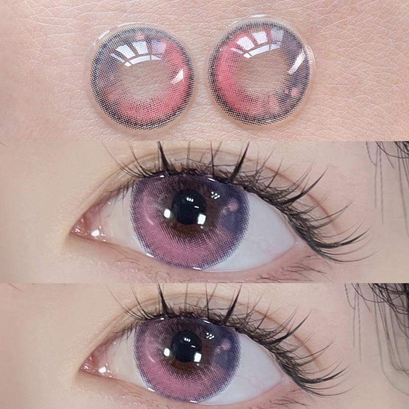 JeweLens 2 peças/1 par Cosplay Lentes de contato coloridas Eyemakeup Colorido Anime Bling Pupil 