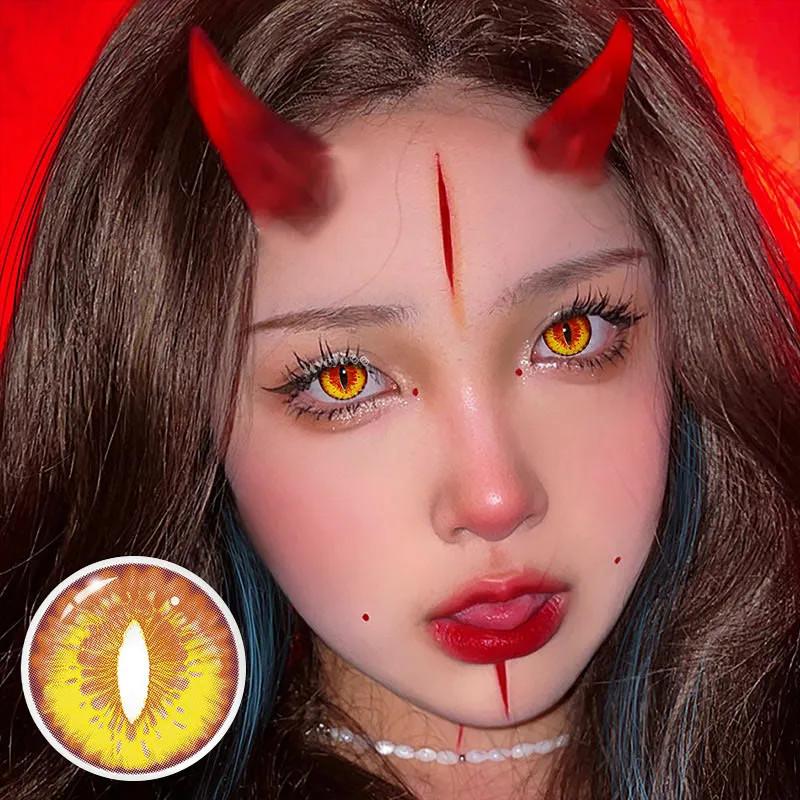 Graded 1pair Anime Ragdoll Cosplay Color Contact Lenses Cateye Pupil Softlens Halloween