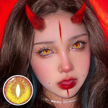 Graded 1pair Anime Ragdoll Cosplay Color Contact Lenses Cateye Pupil Softlens Halloween