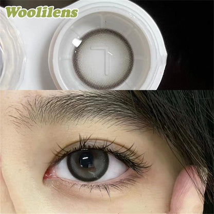 1pair Natural Blue Colored Contact Lenses 14.4mm Softlens 12months
