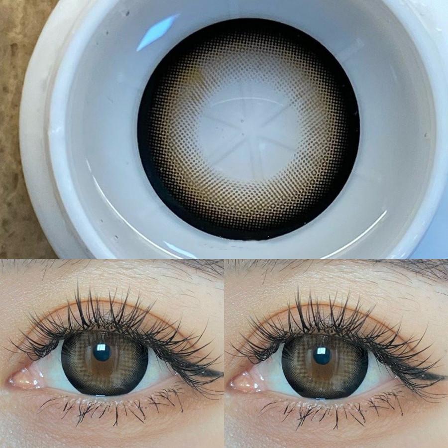 1 par de lentes de contacto de color de la serie Bigblack de 14,4 mm, lentes blandas, 12 meses 