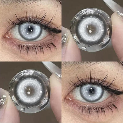 JeweLens Cosplay Color Contact Lenses Halloween Anime Softlens Koi White Silver Pupil