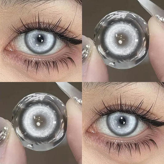 JeweLens Cosplay Color Contact Lenses Halloween Anime Softlens Koi White Silver Pupil