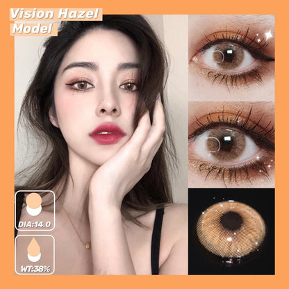 JeweLens Graded 2pcs/1par Vision Cinza Lentes de Contato Coloridas Cosméticas Softlens 14mm 