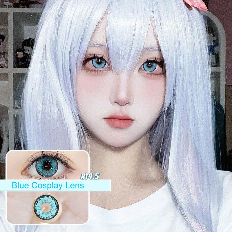 Lentes de contato coloridas Cosplay JeweLens Anime pupila colorida 12 meses 1 par