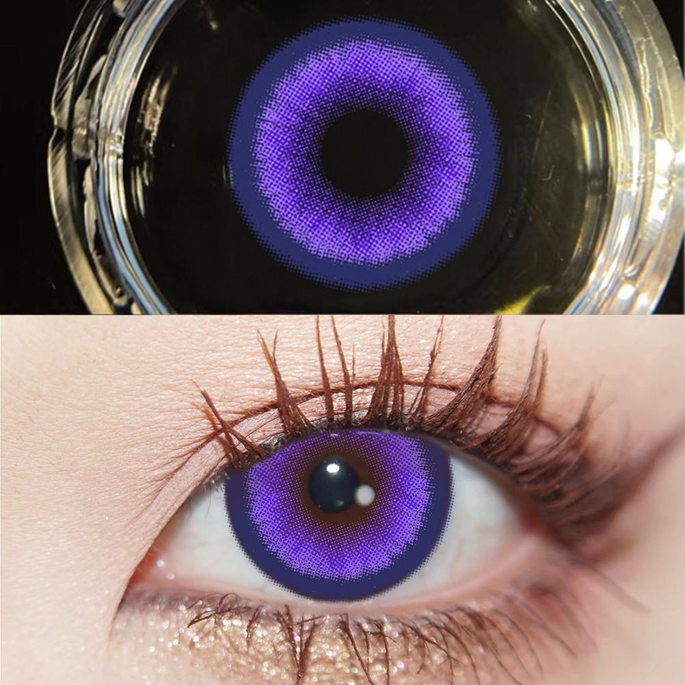 JeweLens Cosplay Color Contact Lenses Halloween Anime Softlens Koi Purple Pupil