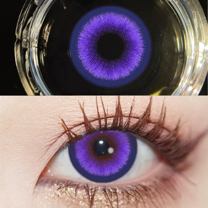 JeweLens Cosplay Color Contact Lenses Halloween Anime Softlens Koi Purple Pupil