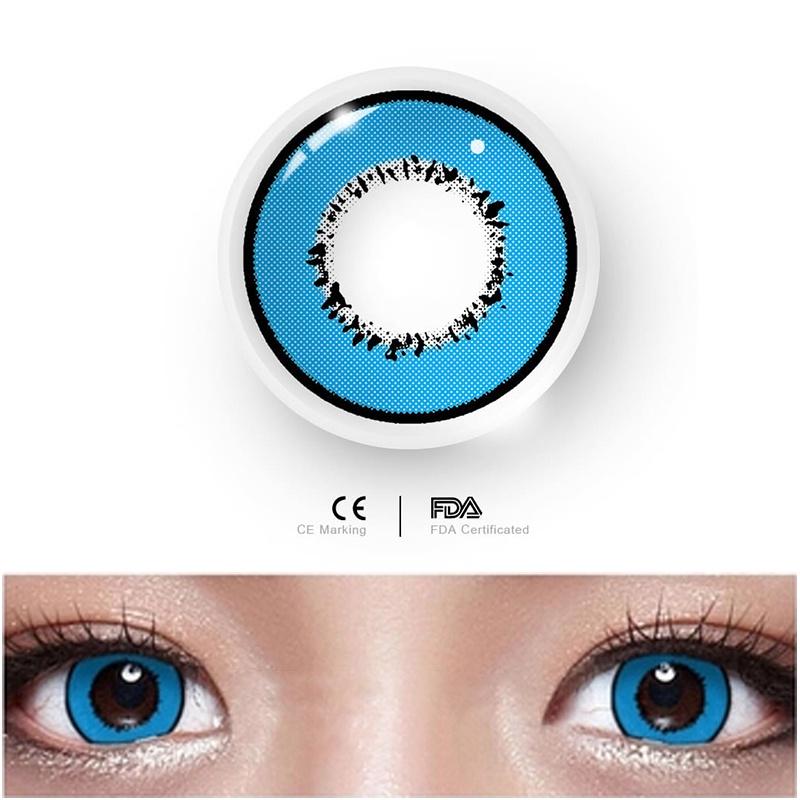 JeweLens Graded 2pcs/1par Cosplay Lentes de contato coloridas Demonslayer Anime Pupil