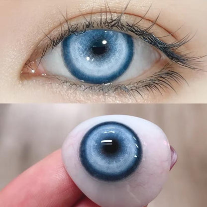 JeweLens Cosplay Color Contact Lenses Halloween Anime Softlens Koi White Silver Pupil