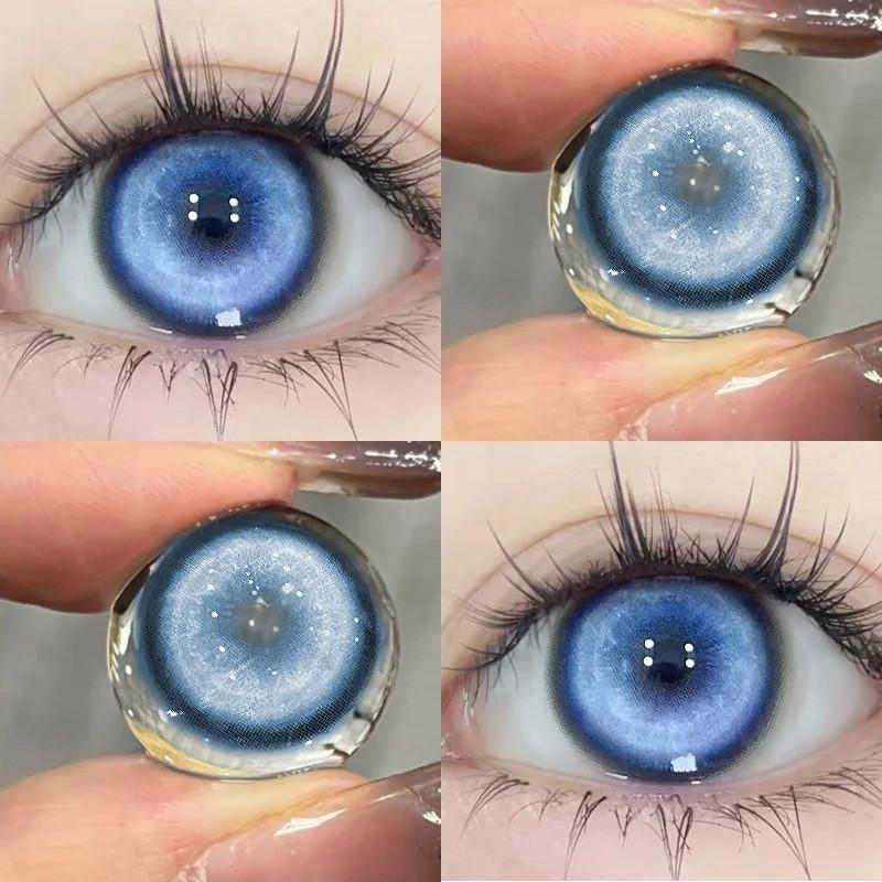 JeweLens Cosplay Color Contact Lenses Halloween Anime Softlens Koi White Silver Pupil