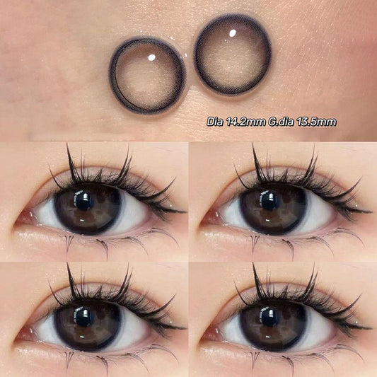 1pair Natural Gray Brown Color Contact Lens