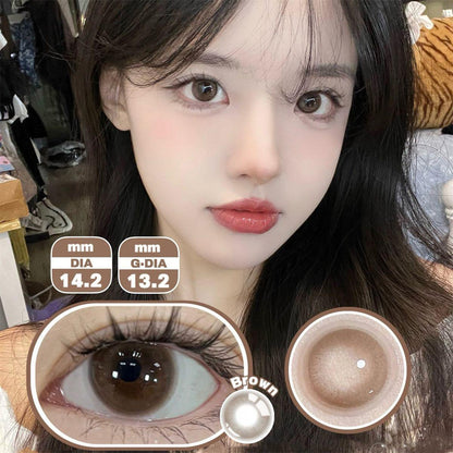 1pair Super Natural Gray Colored Contact Lenses 14.2mm Softlens