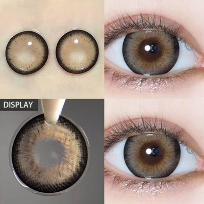 1pair Blush Girl Colored Contact Lenses Cosmetic Softlens 14.4mm