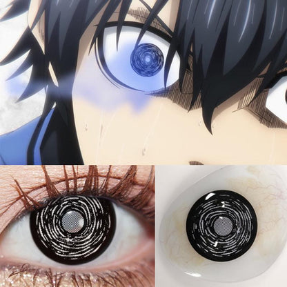 1pair Cosplay BLUE LOCK Color Contact Lenses Halloween Scary Lens Softlens 14.5mm