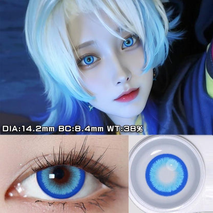 JeweLens 1 par Cosplay Lentes de contato coloridas Hotblood Anime Softlens 12 meses 1 par
