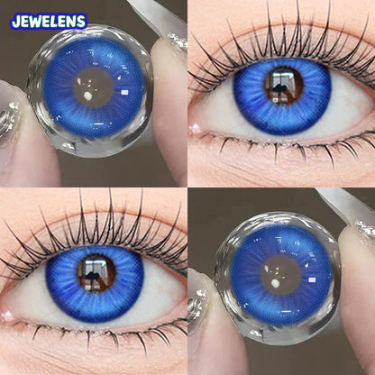 JeweLens 1pair Cosplay Blue Color Contact Lenses Purple Cosmetic Softlens 14.5mm