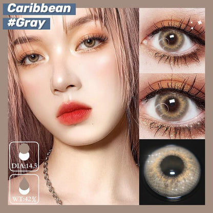 1pair Caribbean Series Colored Contact Lenses 14.4mm