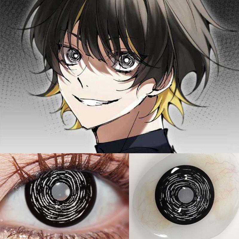 1pair Cosplay BLUE LOCK Color Contact Lenses Halloween Scary Lens Softlens 14.5mm