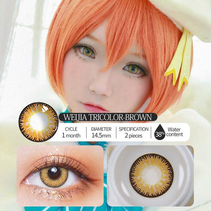 Graded 2pcs/1pair Cosplay Colored Contact Lenses Eyemakeup Coloured Anime Pupil