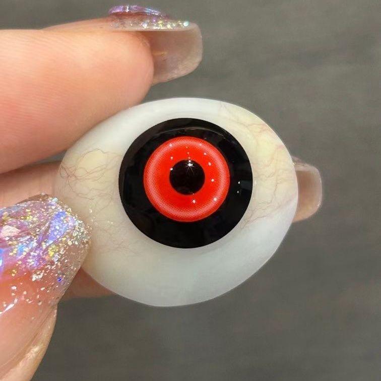 JeweLens 1pair Anime Yellow Star Cosplay Color Contact Lenses Halloween Contacts