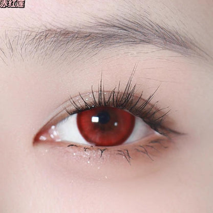2pcs/1pair Colored Contact Lenses Eyemakeup Coloured Tomato Red Bling Pupil 14.4mm