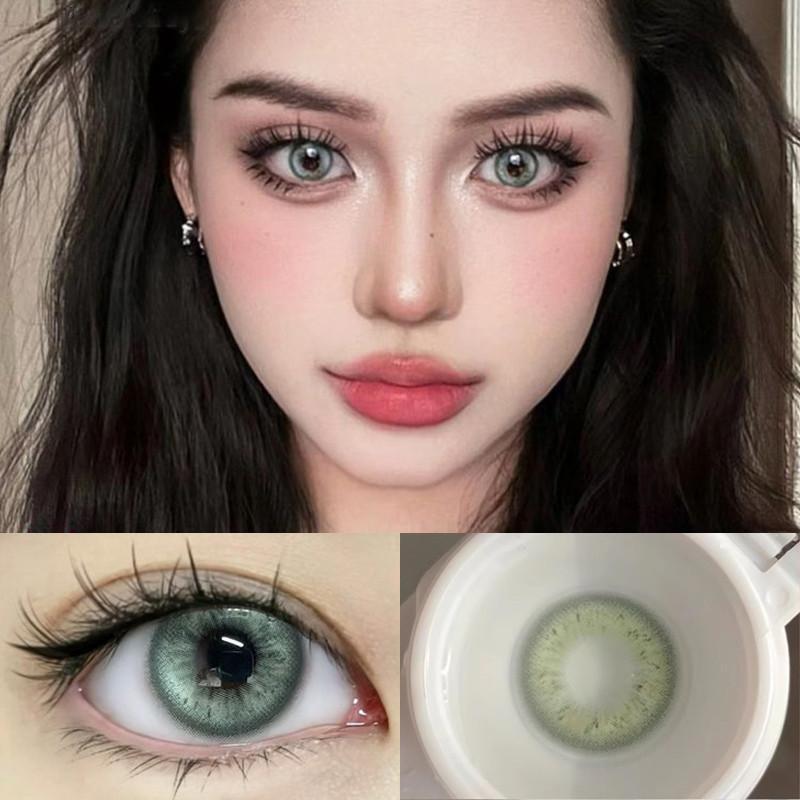 1pair JeweLens Omega Green Colored Contact Lenses 14.2mm