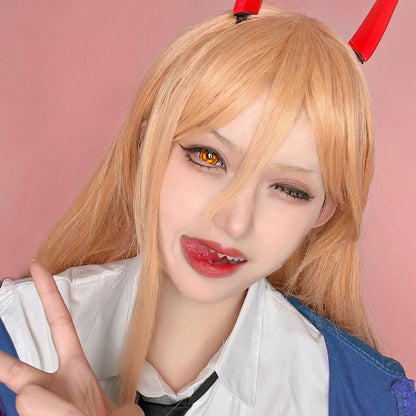 JeweLens 1pair Colored Contact Lenses Coloured Anime Pupil Chainsaw Man Makima Cosplay