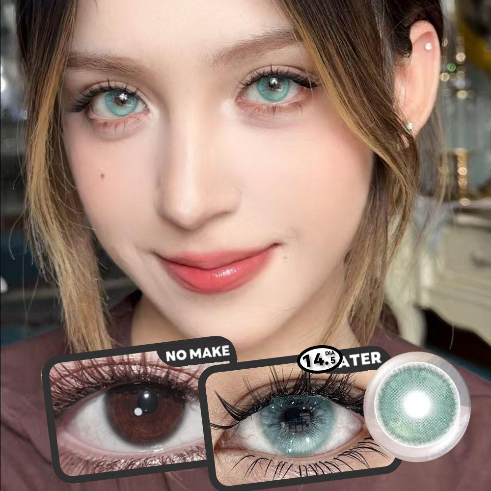 Isoralook 2pcs/1pair Watery Color Contact Lenses 14.5mm Softlens