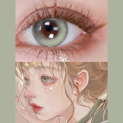 JeweLens 2 peças/1 par Cosplay Lentes de contato coloridas Eyemakeup Colorido Anime Bling Pupil 