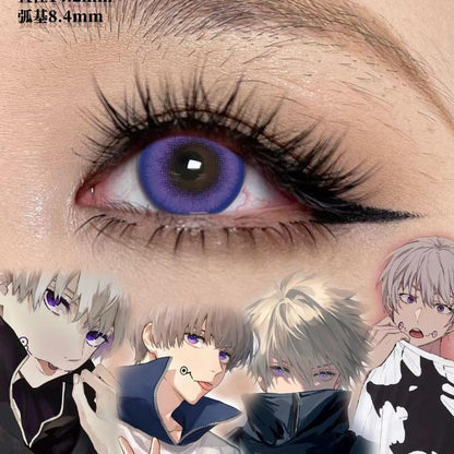 JeweLens Cosplay Color Contact Lenses Halloween Anime Softlens Koi Purple Pupil