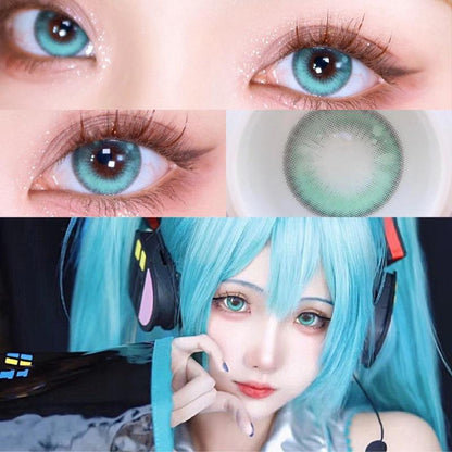 JeweLens 2 peças/1 par Cosplay Lentes de contato coloridas Eyemakeup Colorido Anime Bling Pupil 