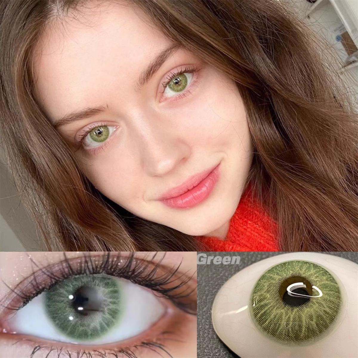 1pair Colored Contact Lenses Evileye Cat Pupil 14.2mm