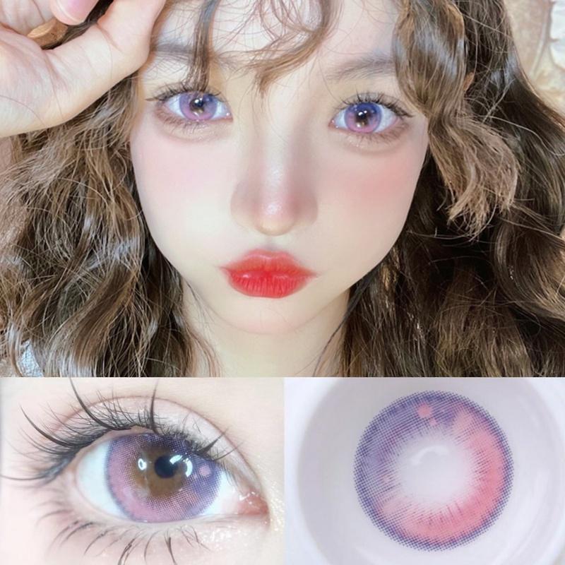 JeweLens Graded 2pcs/1par Cosplay Lentes de Contato Coloridas Anime Softlens Dream Pink Pupil