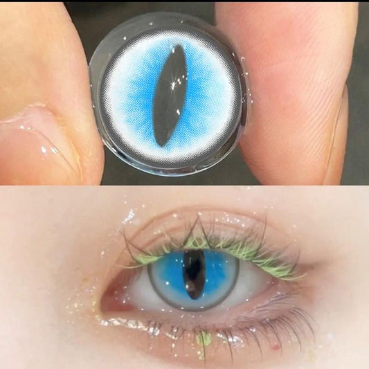 Graded 1pair Anime Ragdoll Cosplay Color Contact Lenses Cateye Pupil Softlens Halloween