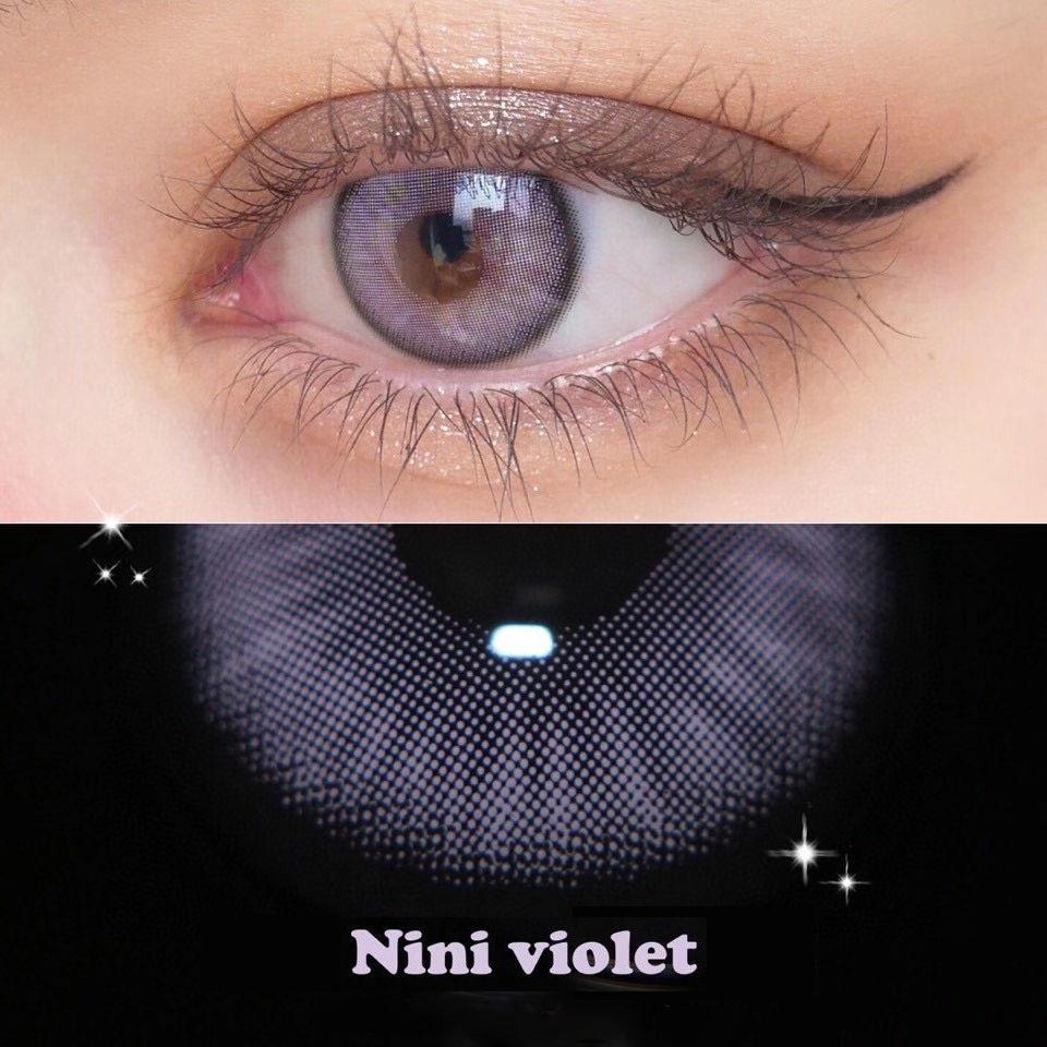 2pcs/1pair Nini Violet Purple Color Contact Lenses Coloured Cosmetic Softlens 14mm