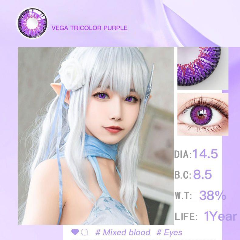 JeweLens Graded 2pcs/1 par Cosplay Lentes de contato coloridas Eyemakeup Colorido Anime Pupil 